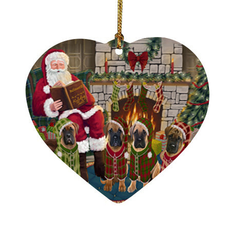 Christmas Cozy Holiday Tails Bullmastiffs Dog Heart Christmas Ornament HPOR55468