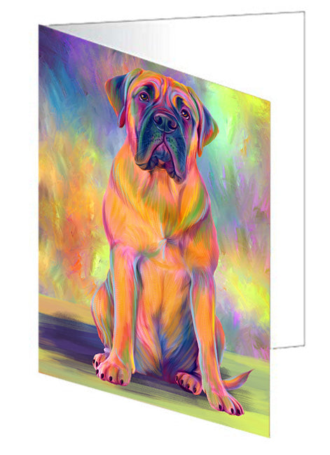 Paradise Wave Bullmastiff Dog Handmade Artwork Assorted Pets Greeting Cards and Note Cards with Envelopes for All Occasions and Holiday Seasons GCD72707