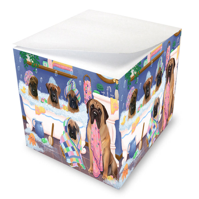 Rub A Dub Dogs In A Tub Bullmastiffs Dog Note Cube NOC54848