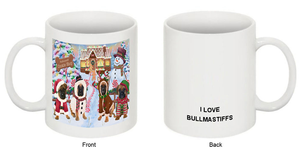 Holiday Gingerbread Cookie Shop Bullmastiffs Dog Coffee Mug MUG51786