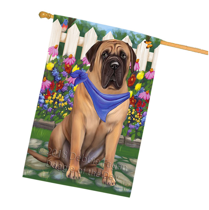 Spring Dog House Bullmastiff Dog House Flag FLG49791