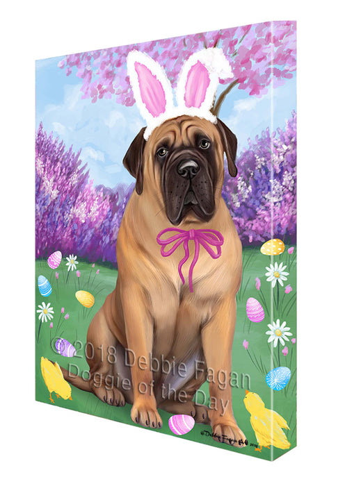 Bullmastiff Dog Easter Holiday Canvas Wall Art CVS57351