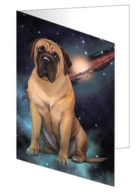 Rustic Bullmastiff Dog Handmade Artwork Assorted Pets Greeting Cards and Note Cards with Envelopes for All Occasions and Holiday Seasons GCD55142