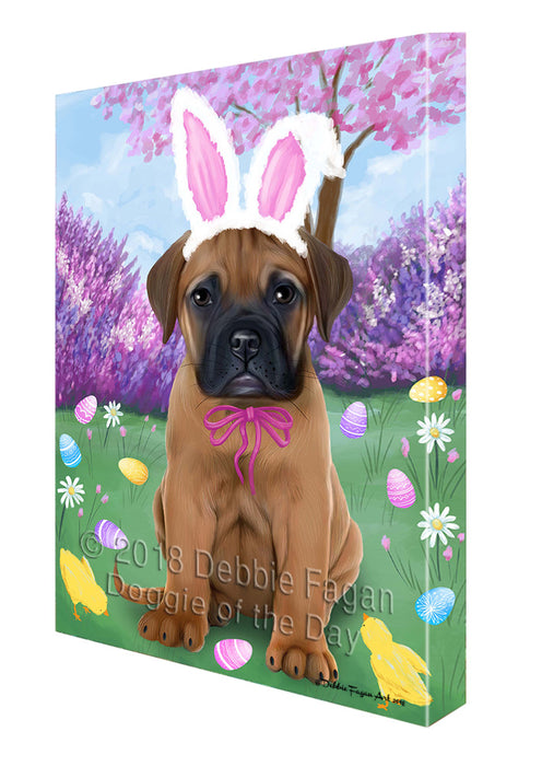 Bullmastiff Dog Easter Holiday Canvas Wall Art CVS57360
