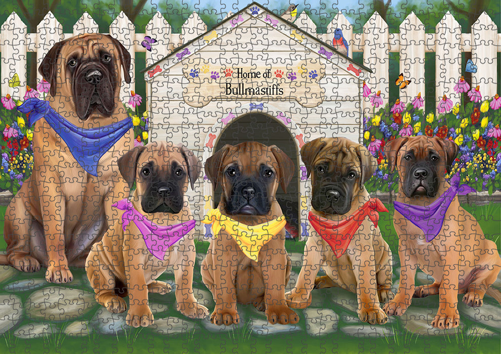 Spring Dog House Bullmastiffs Dog Puzzle  PUZL53187