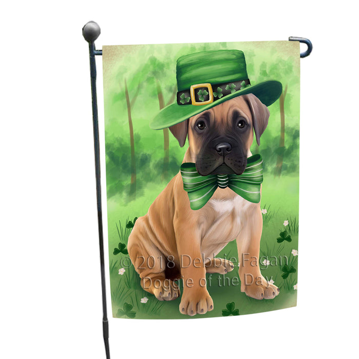 St. Patricks Day Irish Portrait Bullmastiff Dog Garden Flag GFLG48666