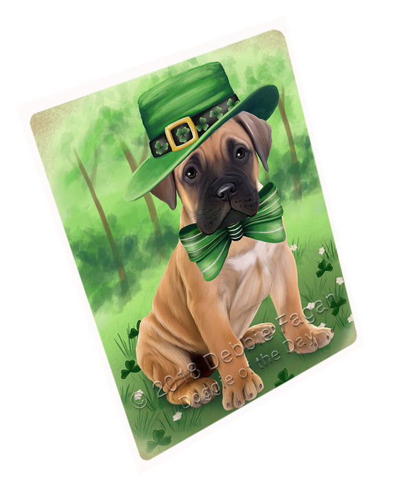St. Patricks Day Irish Portrait Bullmastiff Dog Large Refrigerator / Dishwasher Magnet RMAG52278