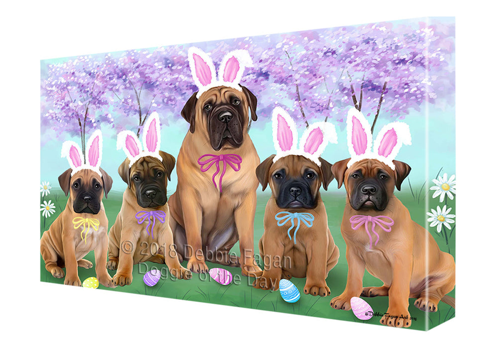 Bullmastiffs Dog Easter Holiday Canvas Wall Art CVS57369
