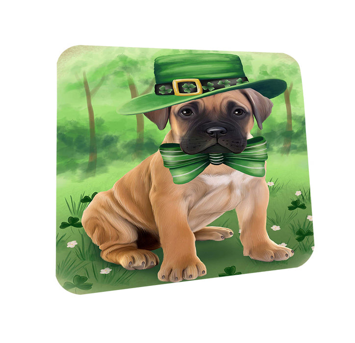 St. Patricks Day Irish Portrait Bullmastiff Dog Coasters Set of 4 CST48716