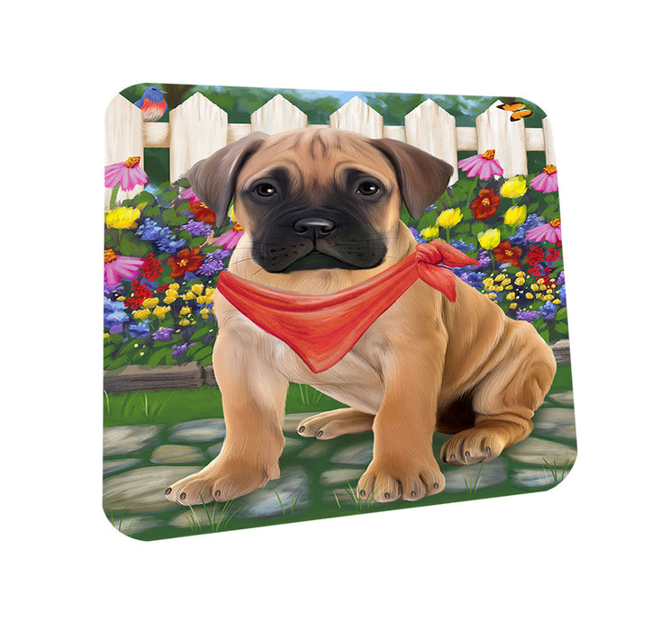 Spring Floral Bullmastiff Dog Coasters Set of 4 CST49787