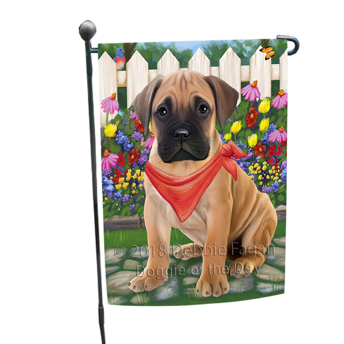 Spring Floral Bullmastiff Dog Garden Flag GFLG49657