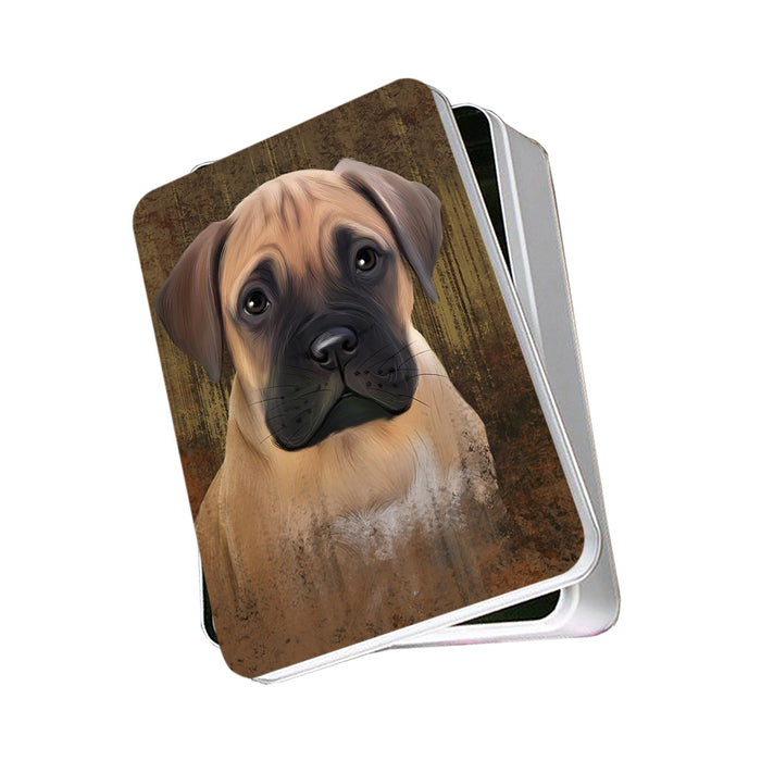 Rustic Bullmastiff Dog Photo Storage Tin PITN50372