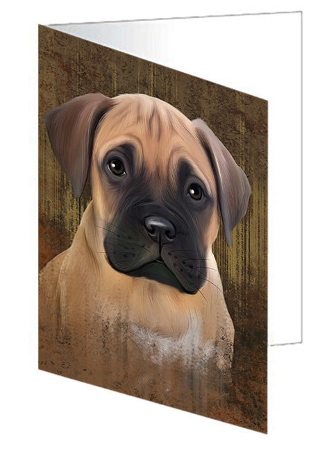 Rustic Bullmastiff Dog Handmade Artwork Assorted Pets Greeting Cards and Note Cards with Envelopes for All Occasions and Holiday Seasons GCD55145
