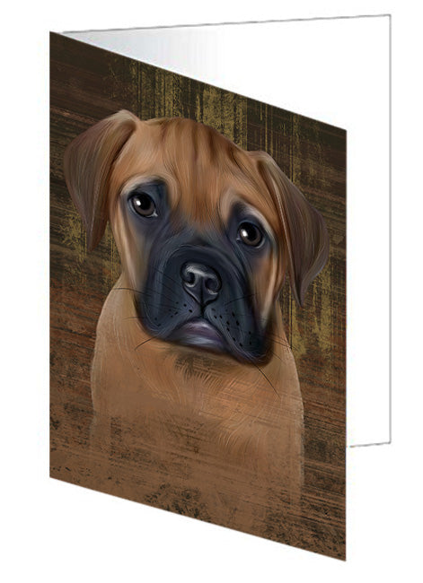 Rustic Bullmastiff Dog Handmade Artwork Assorted Pets Greeting Cards and Note Cards with Envelopes for All Occasions and Holiday Seasons GCD55148