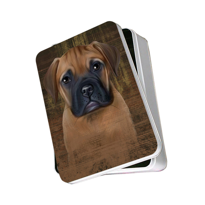 Rustic Bullmastiff Dog Photo Storage Tin PITN50373