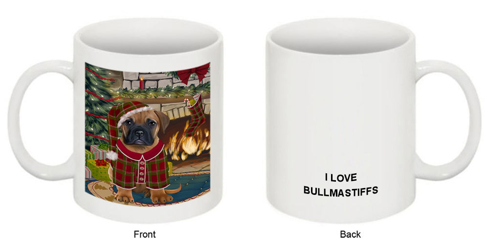 The Stocking was Hung Bullmastiff Dog Coffee Mug MUG50654