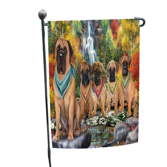 Scenic Waterfall Bullmastiffs Dog Garden Flag GFLG51845