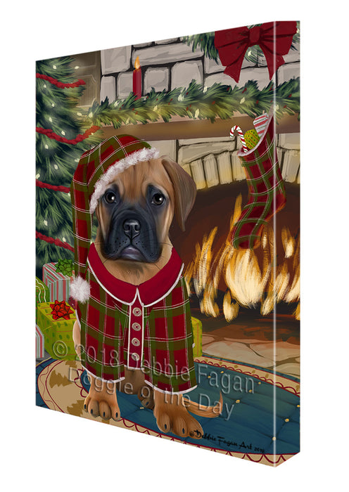 The Stocking was Hung Bullmastiff Dog Canvas Print Wall Art Décor CVS117233