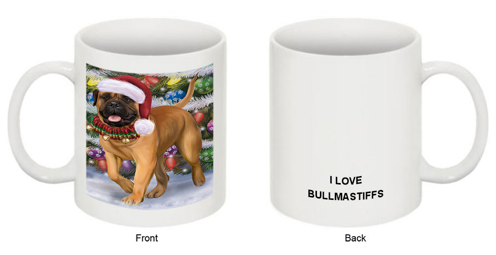 Trotting in the Snow Bullmastiff Dog Coffee Mug MUG52047