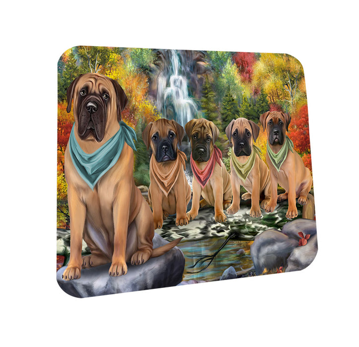 Scenic Waterfall Bullmastiffs Dog Coasters Set of 4 CST51807