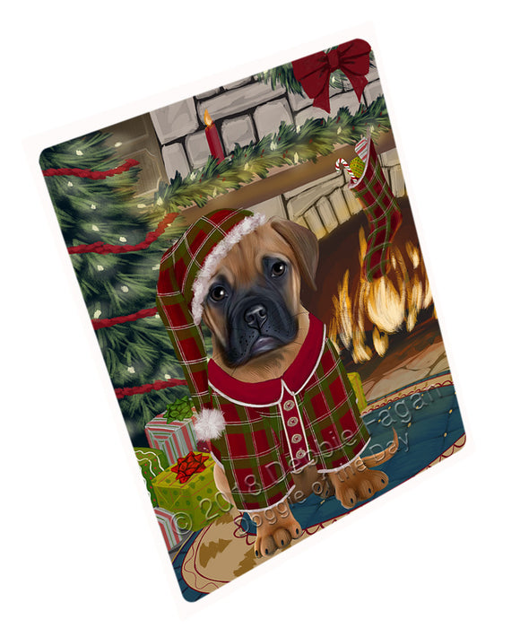 The Stocking was Hung Bullmastiff Dog Large Refrigerator / Dishwasher Magnet RMAG93804