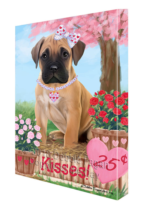 Rosie 25 Cent Kisses Bullmastiff Dog Canvas Print Wall Art Décor CVS130049