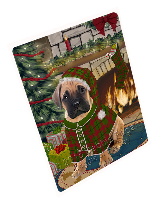 The Stocking was Hung Bullmastiff Dog Large Refrigerator / Dishwasher Magnet RMAG93810