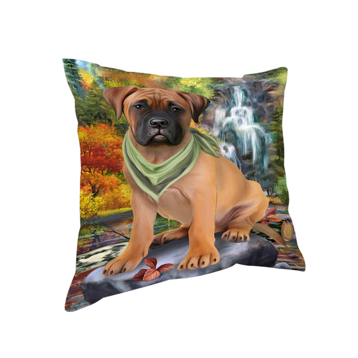 Scenic Waterfall Bullmastiff Dog Pillow PIL63760
