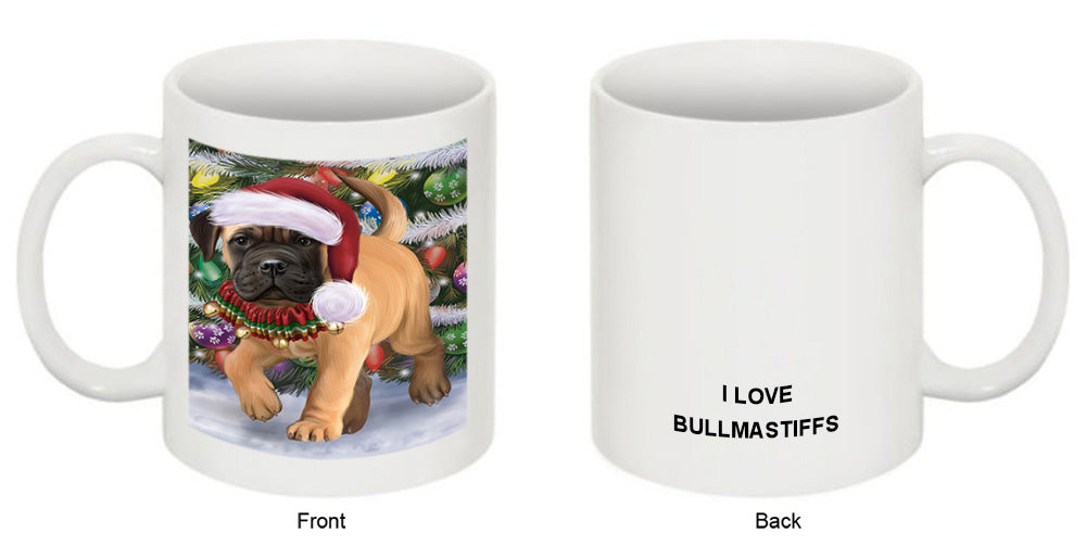 Trotting in the Snow Bullmastiff Dog Coffee Mug MUG52048