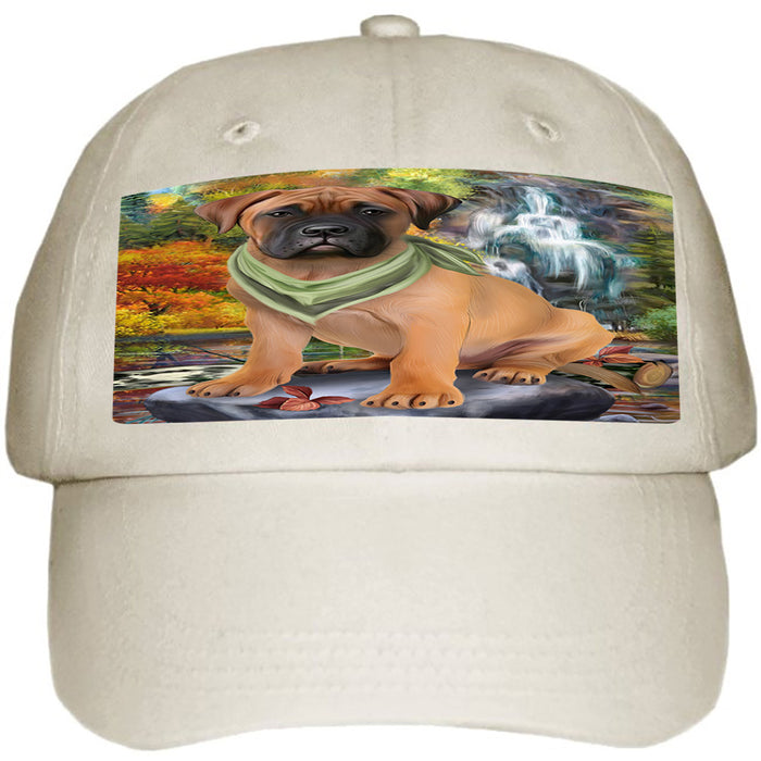 Scenic Waterfall Bullmastiff Dog Ball Hat Cap HAT59280