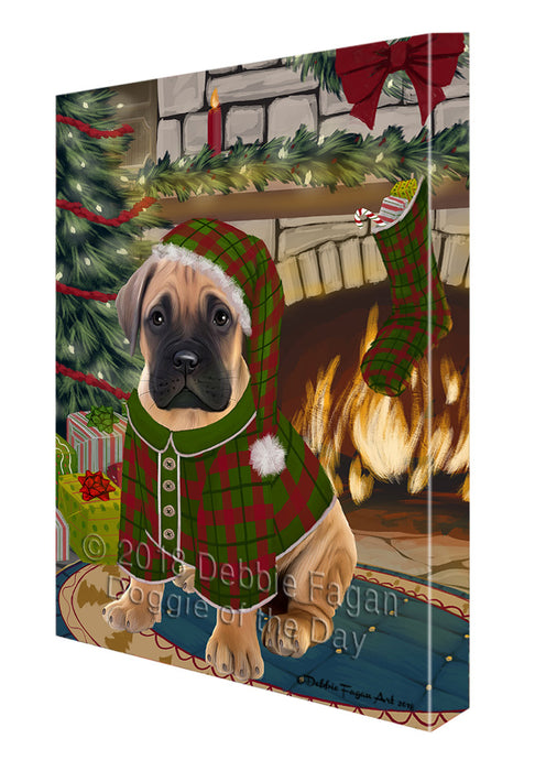 The Stocking was Hung Bullmastiff Dog Canvas Print Wall Art Décor CVS117242