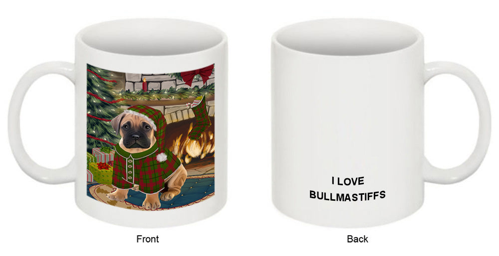 The Stocking was Hung Bullmastiff Dog Coffee Mug MUG50655
