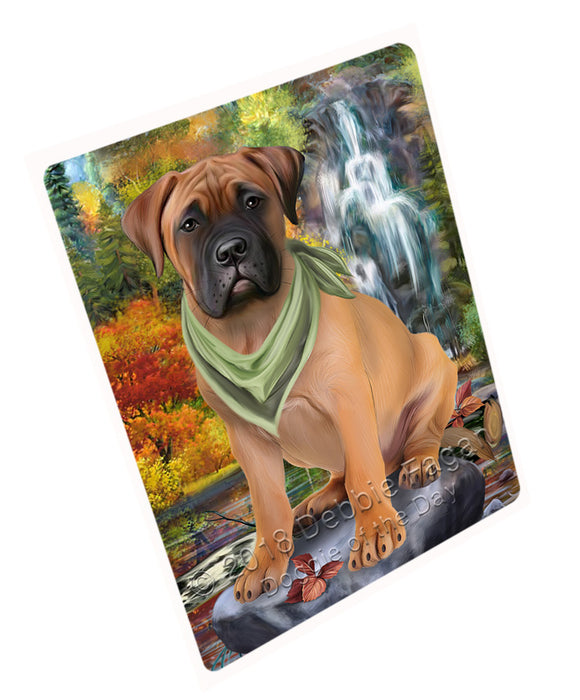 Scenic Waterfall Bullmastiff Dog Large Refrigerator / Dishwasher Magnet RMAG71592