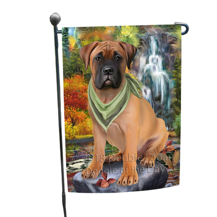 Scenic Waterfall Bullmastiff Dog Garden Flag GFLG51846