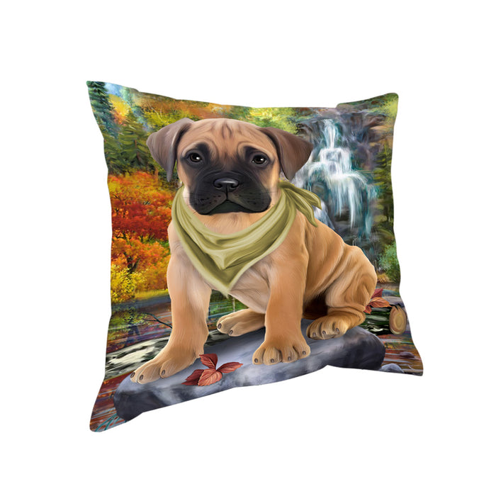 Scenic Waterfall Bullmastiff Dog Pillow PIL63764