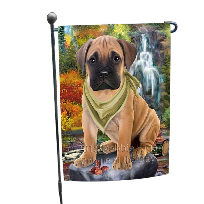 Scenic Waterfall Bullmastiff Dog Garden Flag GFLG51847