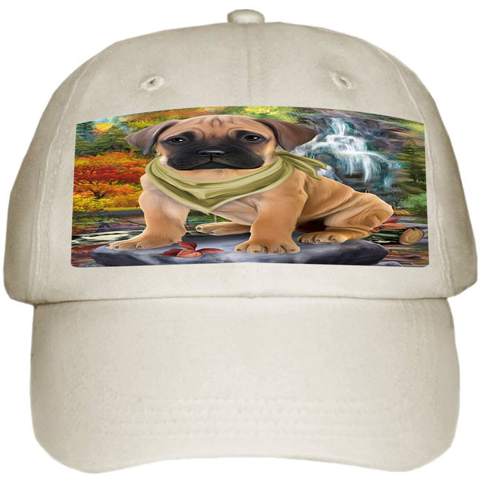 Scenic Waterfall Bullmastiff Dog Ball Hat Cap HAT59283