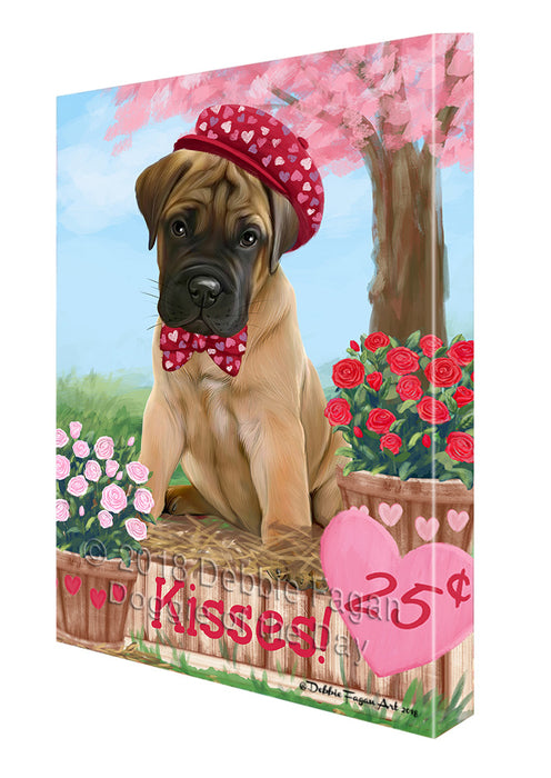 Rosie 25 Cent Kisses Bullmastiff Dog Canvas Print Wall Art Décor CVS130067