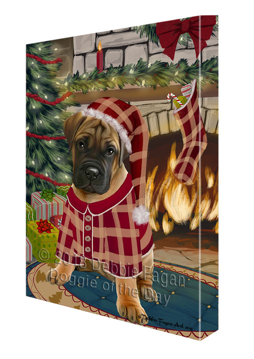 The Stocking was Hung Bullmastiff Dog Canvas Print Wall Art Décor CVS117251