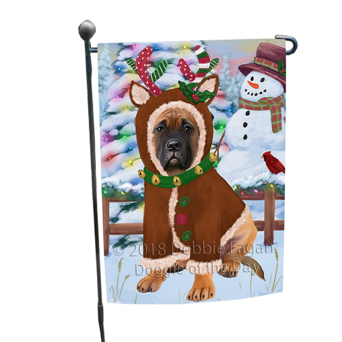 Christmas Gingerbread House Candyfest Bullmastiff Dog Garden Flag GFLG56774