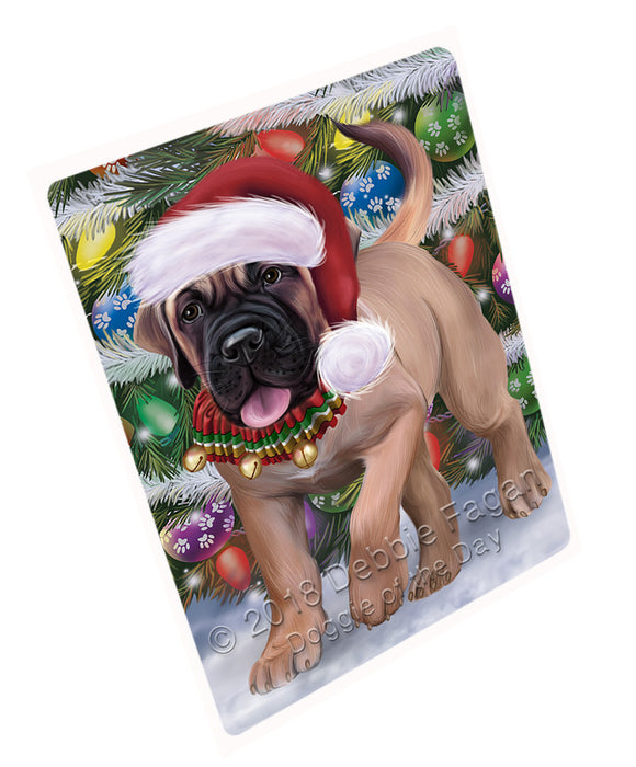 Trotting in the Snow Bullmastiff Dog Large Refrigerator / Dishwasher Magnet RMAG102174