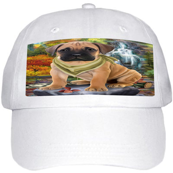 Scenic Waterfall Bullmastiff Dog Ball Hat Cap HAT59283