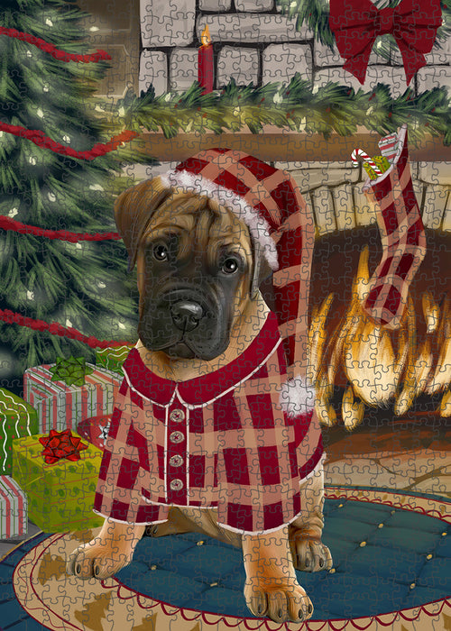 The Stocking was Hung Bullmastiff Dog Puzzle  PUZL89236