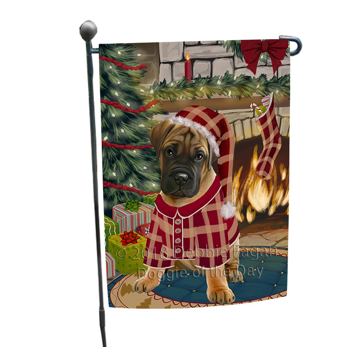 The Stocking was Hung Bullmastiff Dog Garden Flag GFLG55551