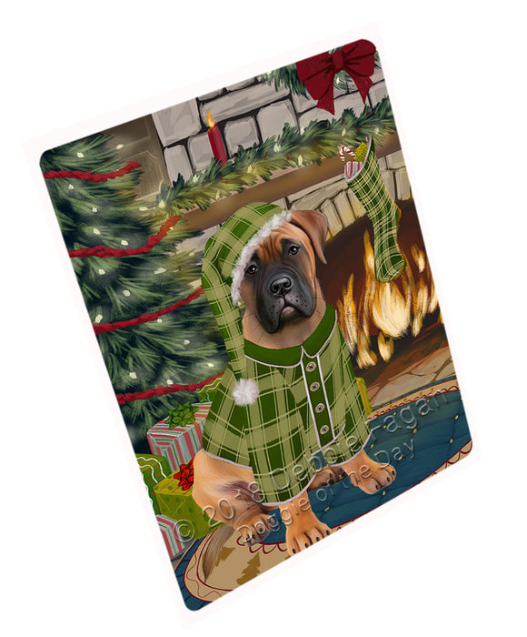 The Stocking was Hung Bullmastiff Dog Cutting Board C70914