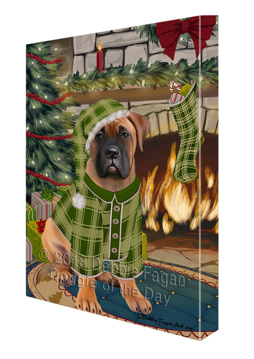 The Stocking was Hung Bullmastiff Dog Canvas Print Wall Art Décor CVS117260