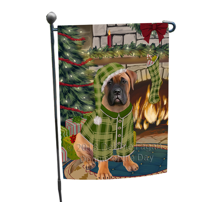 The Stocking was Hung Bullmastiff Dog Garden Flag GFLG55552