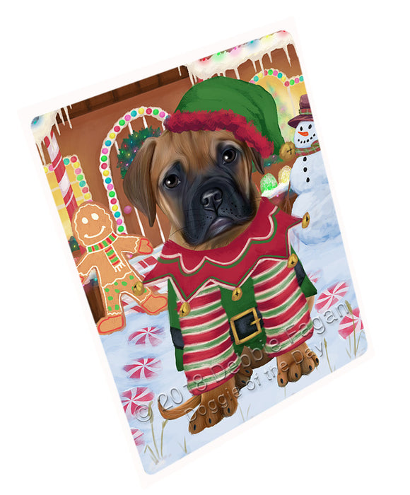 Christmas Gingerbread House Candyfest Bullmastiff Dog Magnet MAG73820 (Small 5.5" x 4.25")