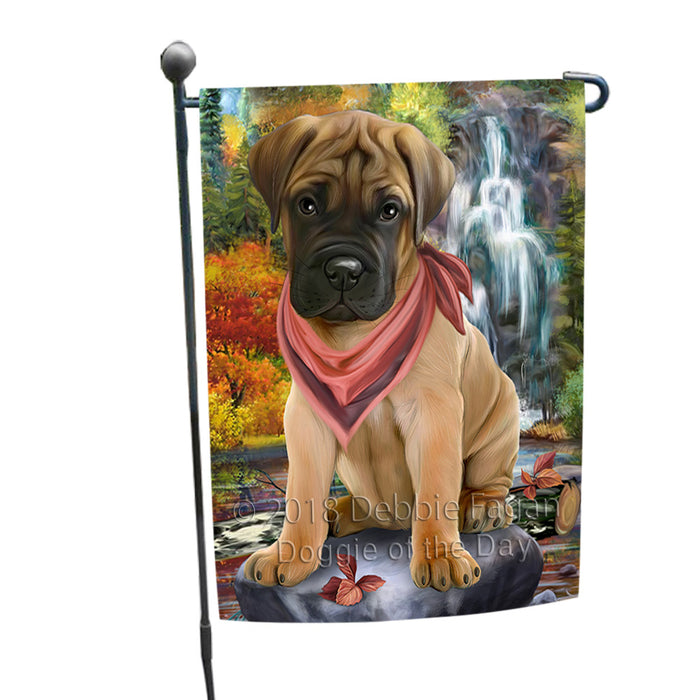 Scenic Waterfall Bullmastiff Dog Garden Flag GFLG51848