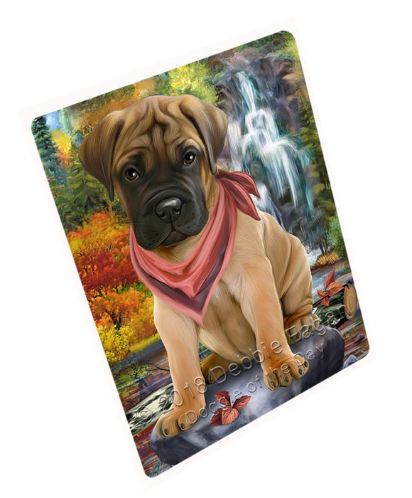 Scenic Waterfall Bullmastiff Dog Large Refrigerator / Dishwasher Magnet RMAG71604